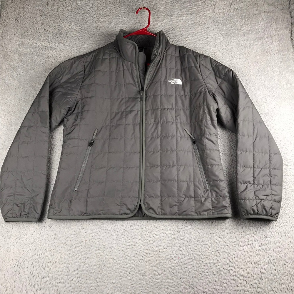 The North Face Junction Insulated Jacket Womens L Gray Quilted Puffer Coat